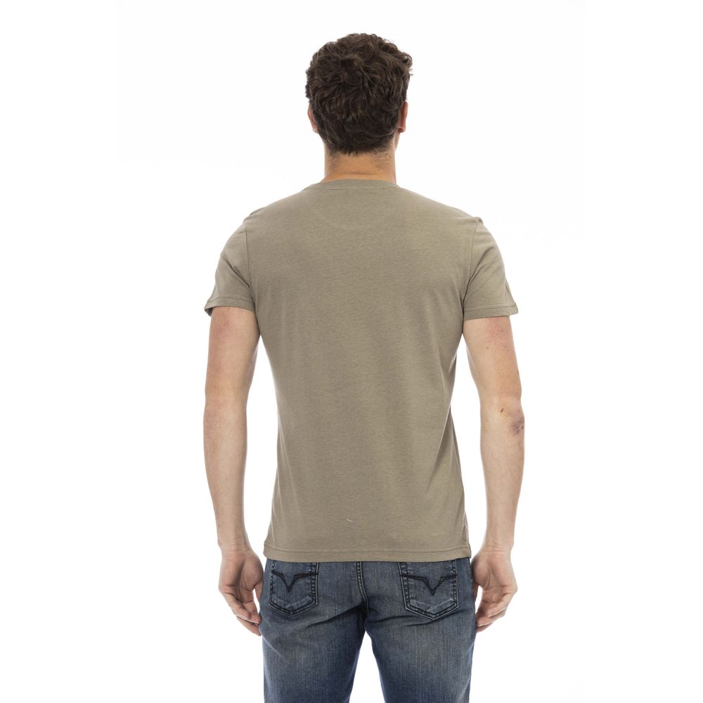 Trussardi Action Green Cotton Men T-Shirt Trussardi Action