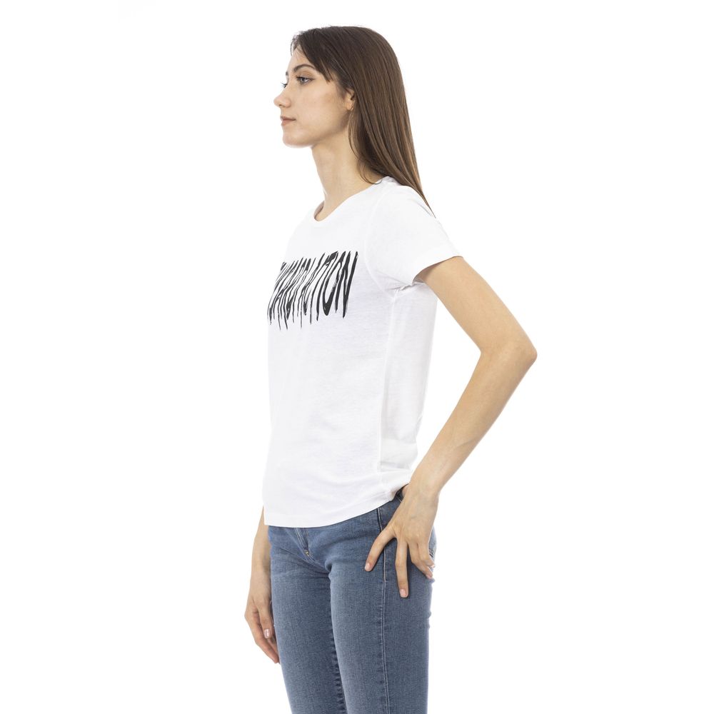 Trussardi Action White Cotton Women T-Shirt Trussardi Action