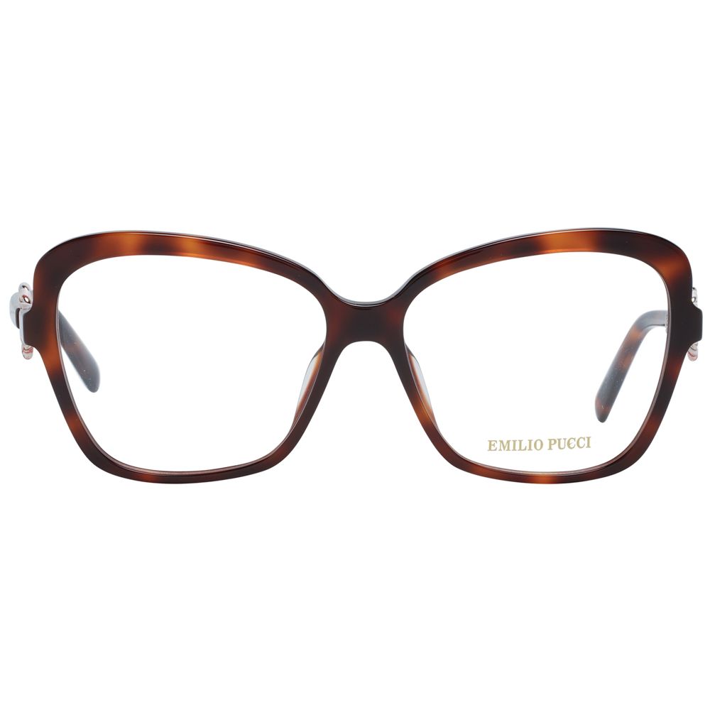 Emilio Pucci Brown Plastic Glasses Frames