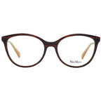 Max Mara brown metal and plastic glasses frames with clear lenses, stylish and lightweight eyewear for everyday wear.