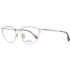 Max Mara rose gold metal glasses frames with clear lenses, stylish and lightweight for everyday wear.