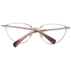 Max Mara rose gold metal glasses frames with clear lenses, stylish and lightweight eyewear for a modern look.