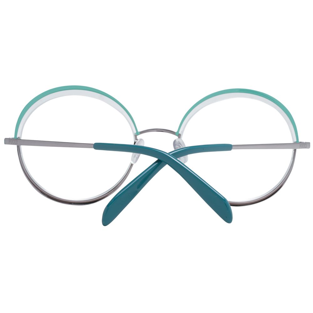 Emilio Pucci bicolor metal glasses frames with sleek design and metal accents, stylish eyewear for a modern look.