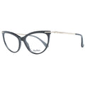 Max Mara black plastic glasses frames with sleek design and clear lenses, stylish eyewear for everyday wear.