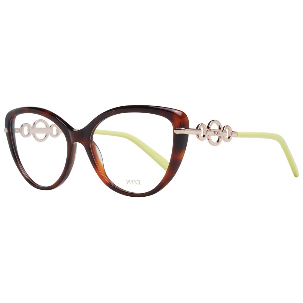 Emilio Pucci Brown Plastic Glasses Frames