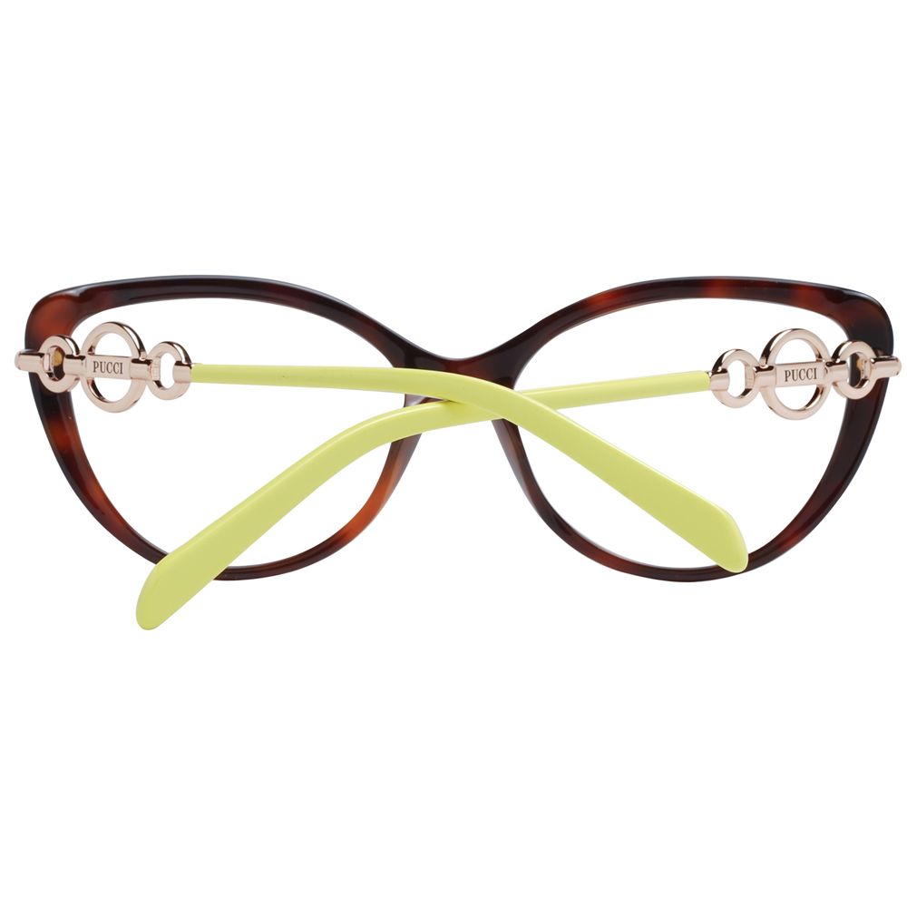 Emilio Pucci Brown Plastic Glasses Frames