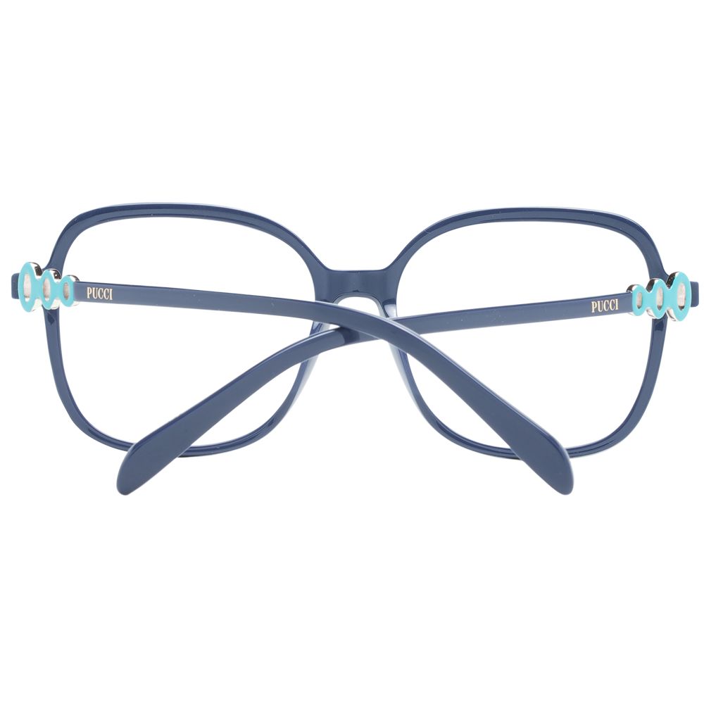 Emilio Pucci blue plastic glasses frames with a sleek, modern design and vibrant color, ideal for stylish eyewear.