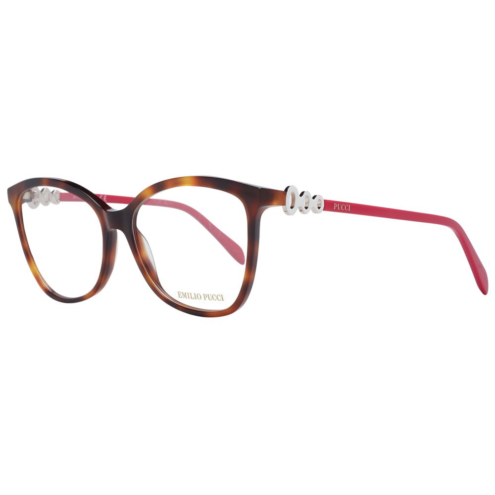 Emilio Pucci Brown Plastic Glasses Frames