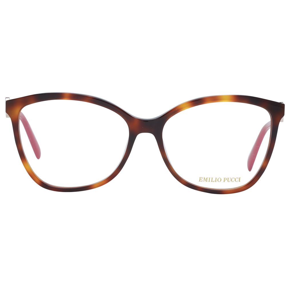 Emilio Pucci Brown Plastic Glasses Frames