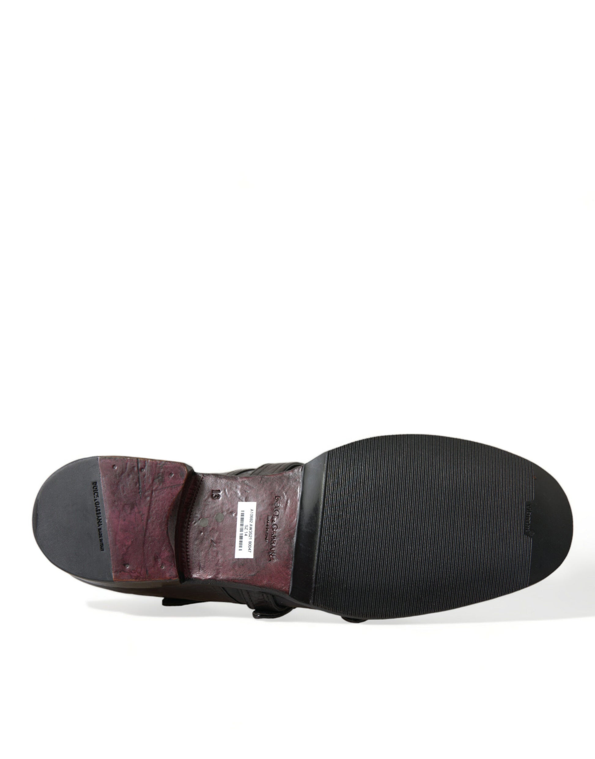 Dolce & Gabbana Brown Leather Strap Formal Dress Shoes Dolce & Gabbana