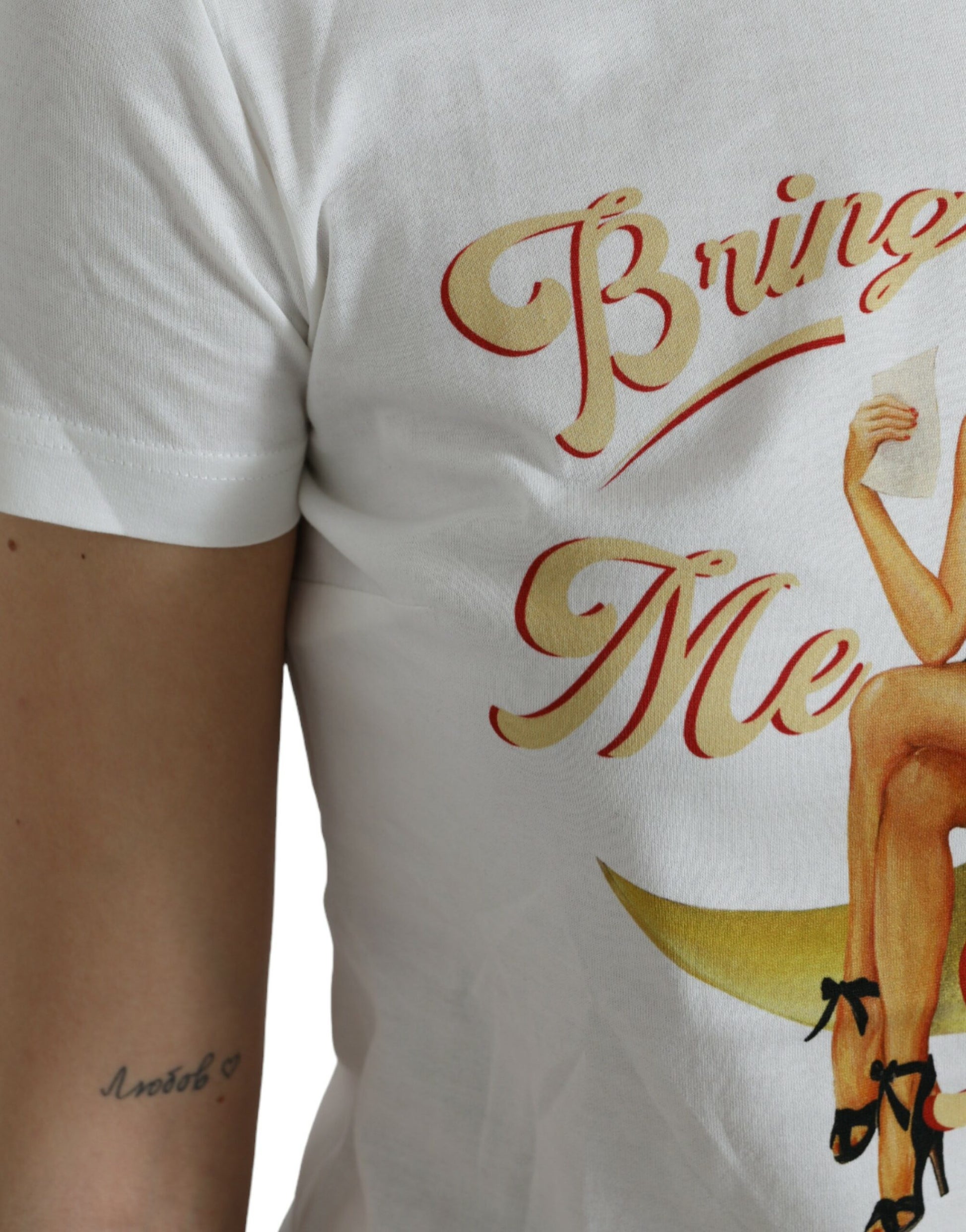 Dolce & Gabbana White Bring Me To The Moon T-shirt Top Dolce & Gabbana