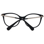 Max Mara black plastic eyeglass frames with sleek design and clear lenses, stylish and lightweight for everyday wear.