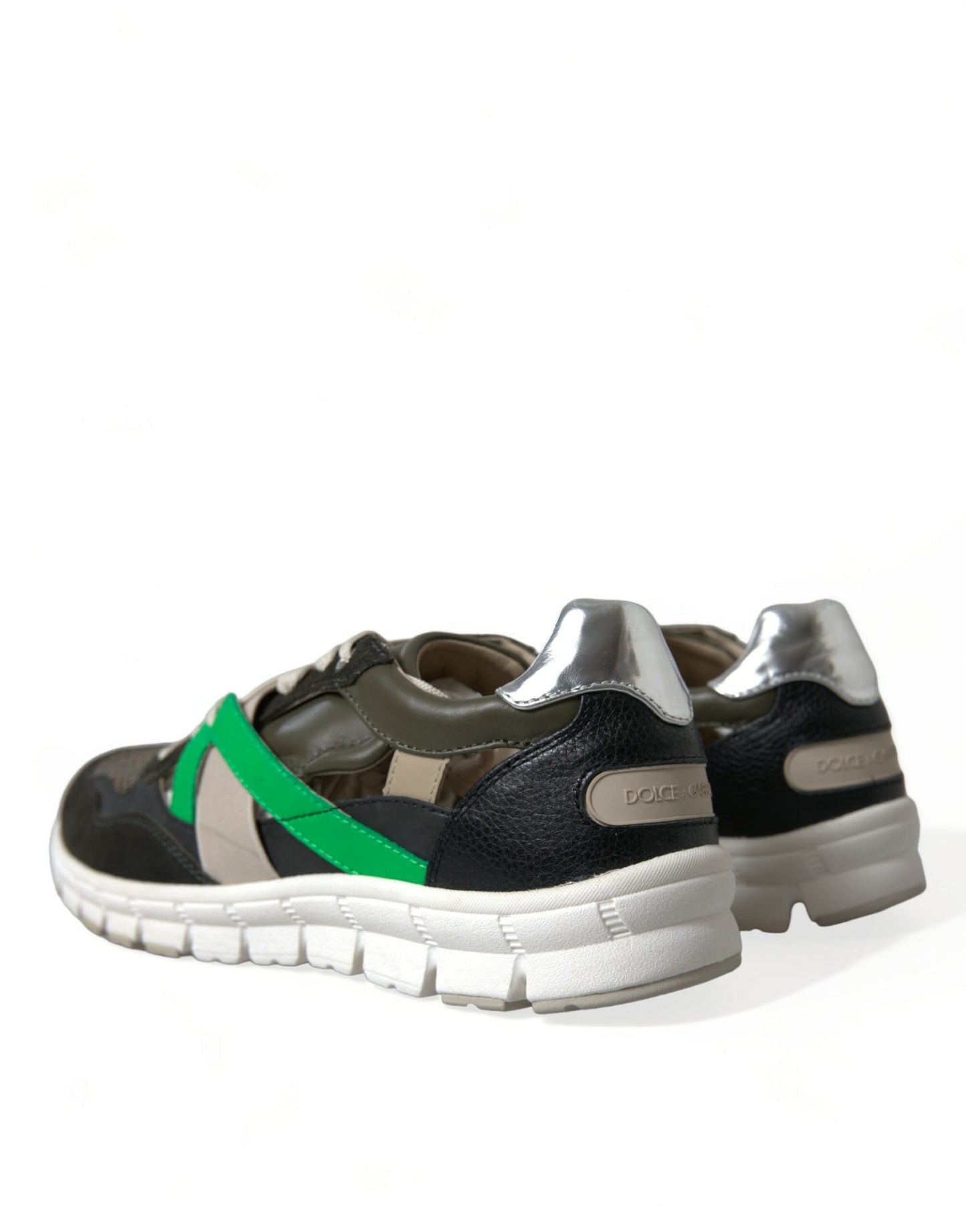 Dolce & Gabbana Multicolor Leather Suede Low Top Sneakers Shoes Dolce & Gabbana