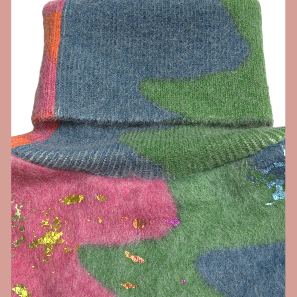 Dolce & Gabbana Multicolor Mohair Turtleneck Pullover Sweater