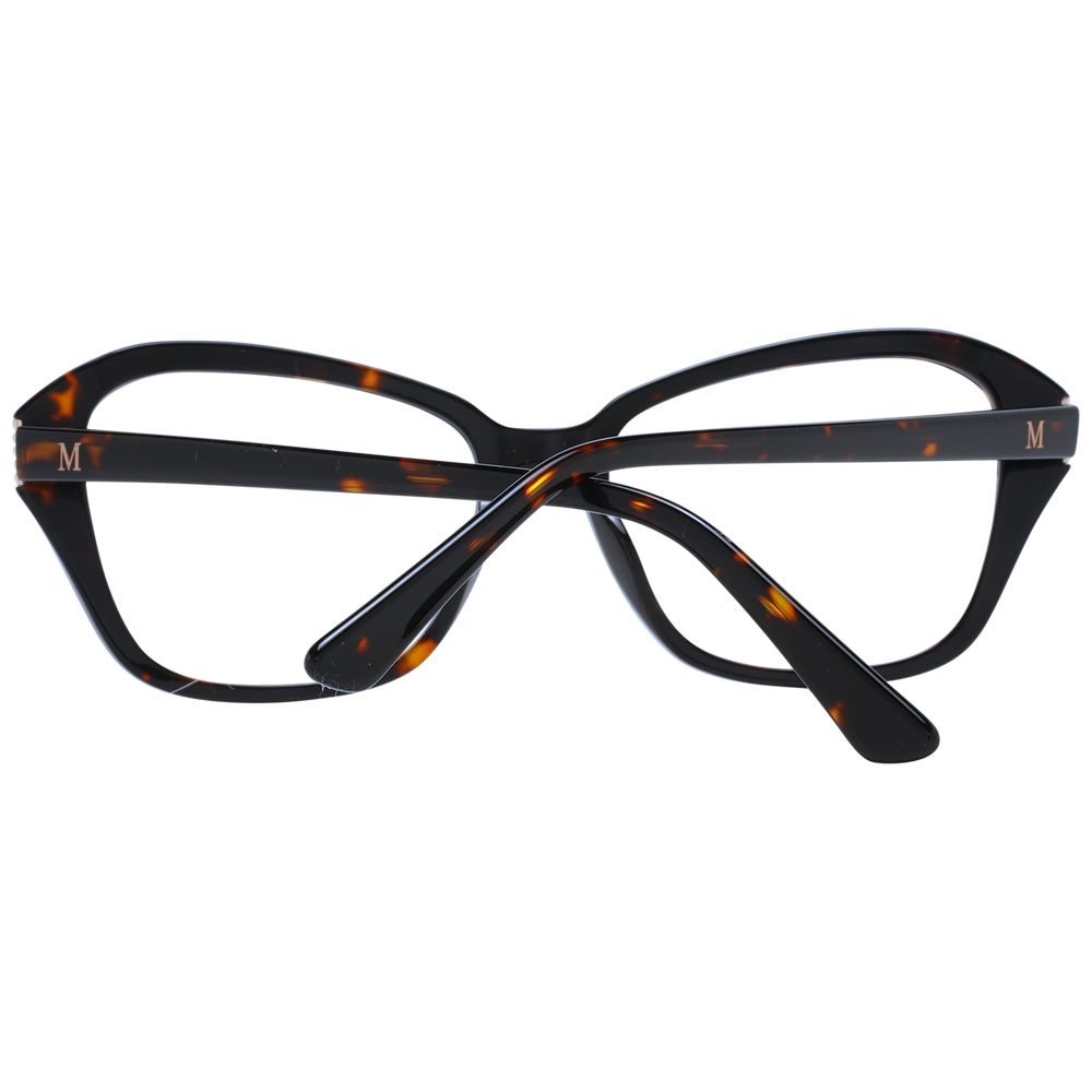 Brown plastic glasses frames by Marciano by Guess with rounded rectangular shape and clear lenses.