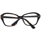 Brown plastic glasses frames by Marciano by Guess with rounded rectangular shape and clear lenses.