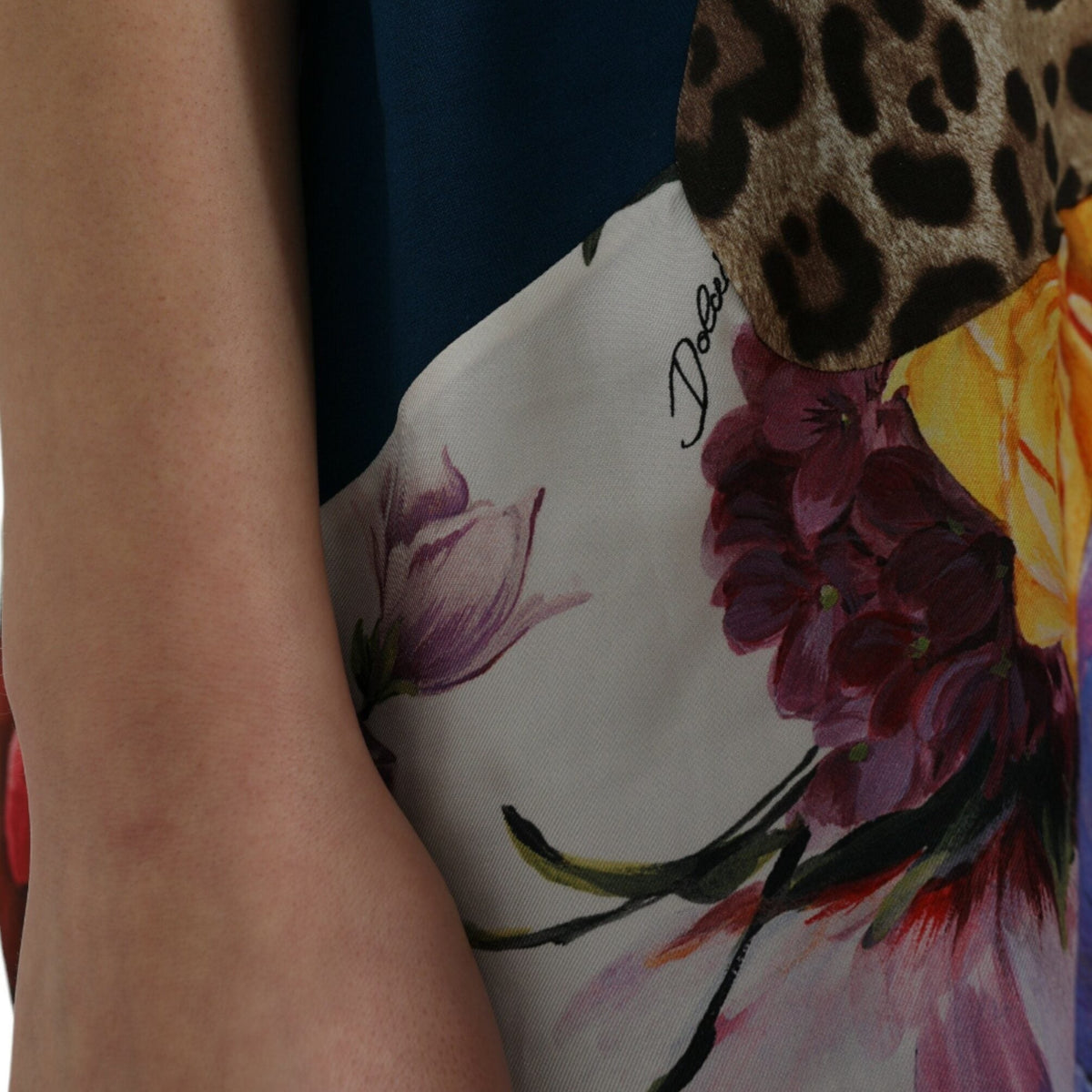 Dolce & Gabbana Multicolor Patchwork Cotton Silk Blouse Top