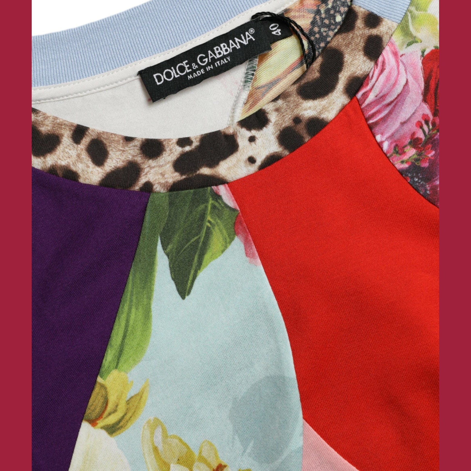 Dolce & Gabbana Multicolor Patchwork Cotton Silk Blouse Top Dolce & Gabbana