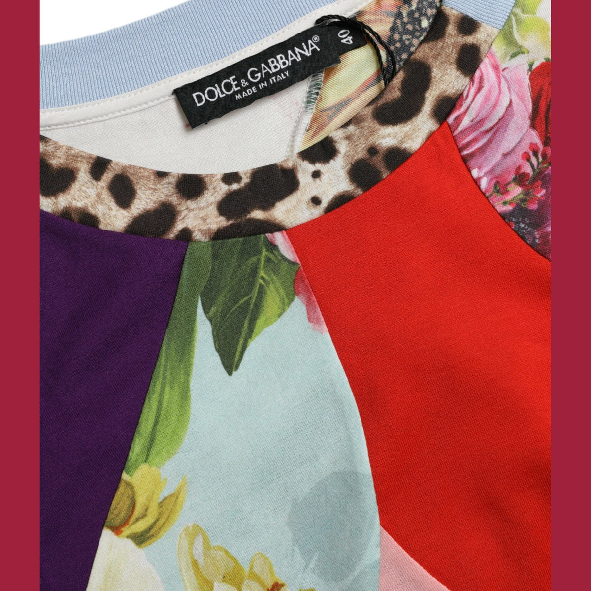 Dolce & Gabbana Multicolor Patchwork Cotton Silk Blouse Top