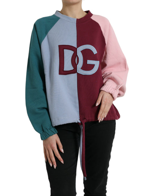 Dolce & Gabbana Multicolor Cotton Crewneck Pullover Sweater Dolce & Gabbana