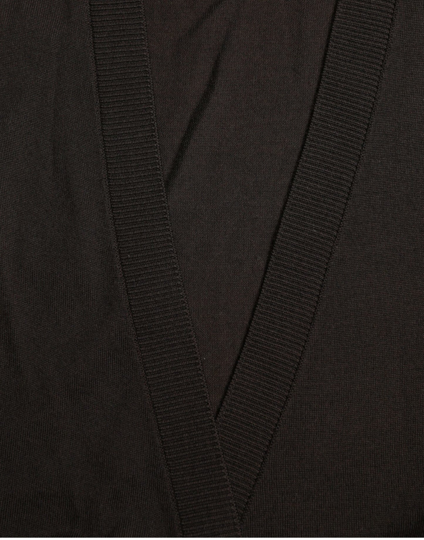 Dolce & Gabbana Black Wool V-neck Crossed Cardigan Sweater Dolce & Gabbana