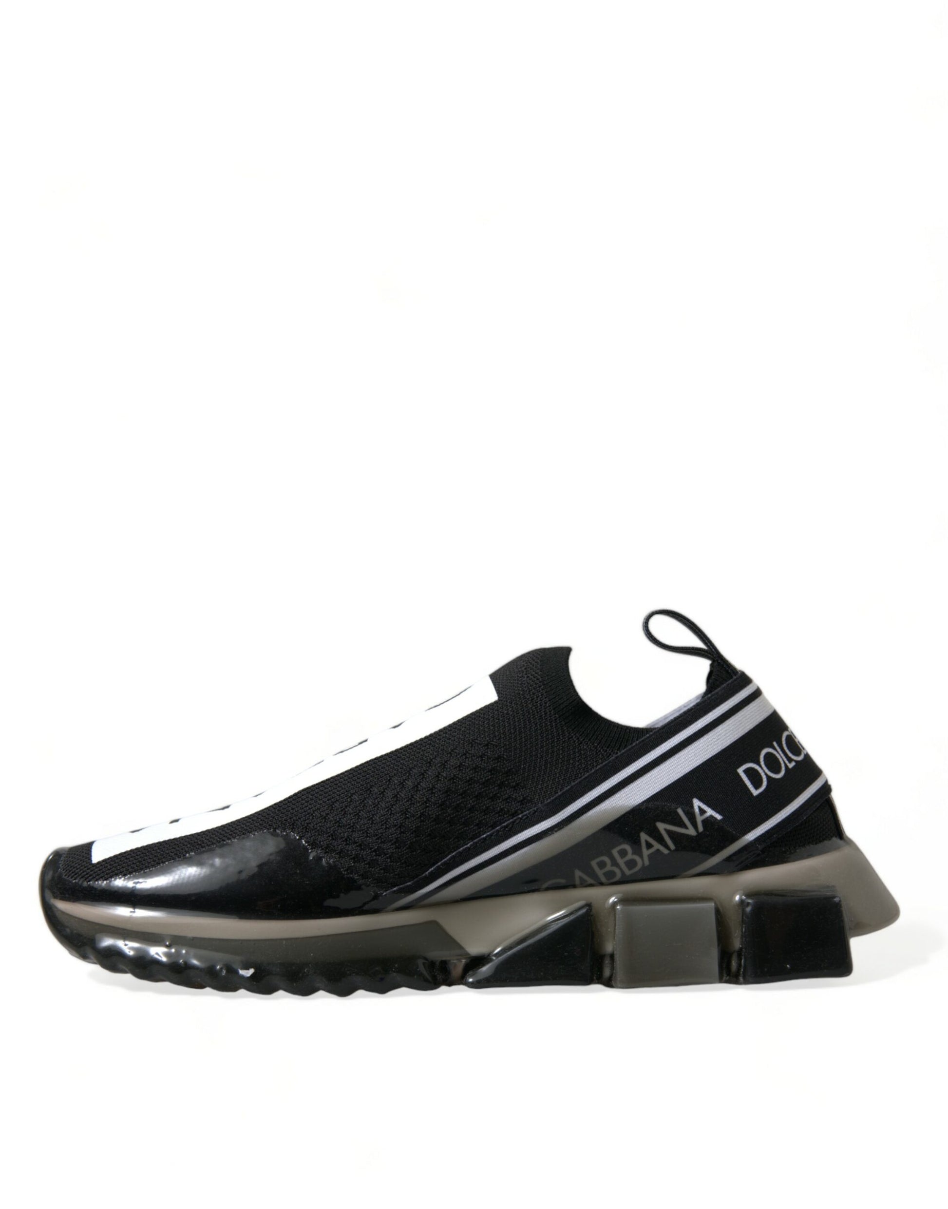 Dolce & Gabbana Black White Slip On Sneakers Sorrento Shoes Dolce & Gabbana