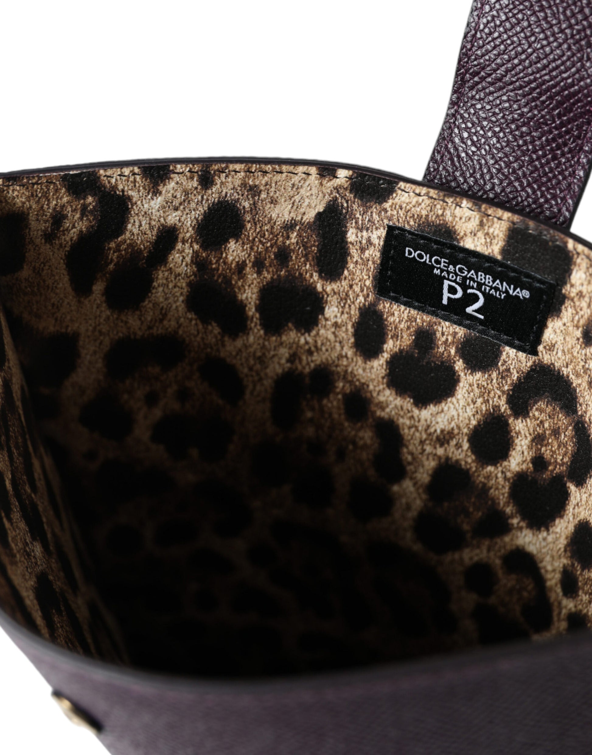Dolce & Gabbana Dark Brown Leather Logo Plaque Cover Sleeve Tablet Case Dolce & Gabbana