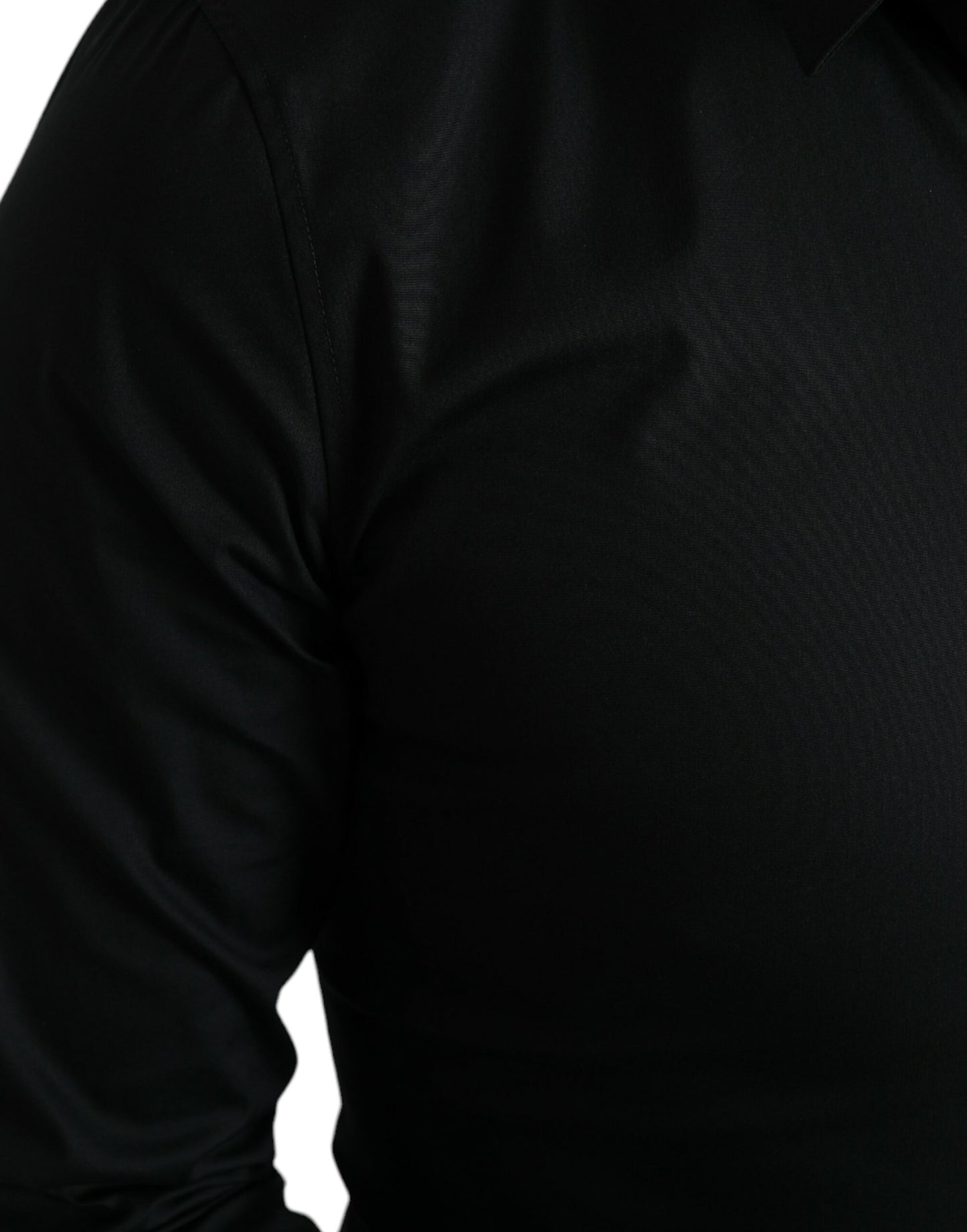 Dolce & Gabbana Black Cotton Stretch Slim Formal Dress Shirt Dolce & Gabbana