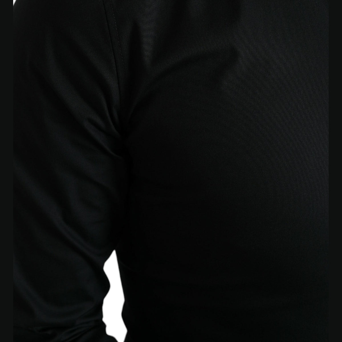 Dolce & Gabbana Black Cotton Stretch Slim Formal Dress Shirt