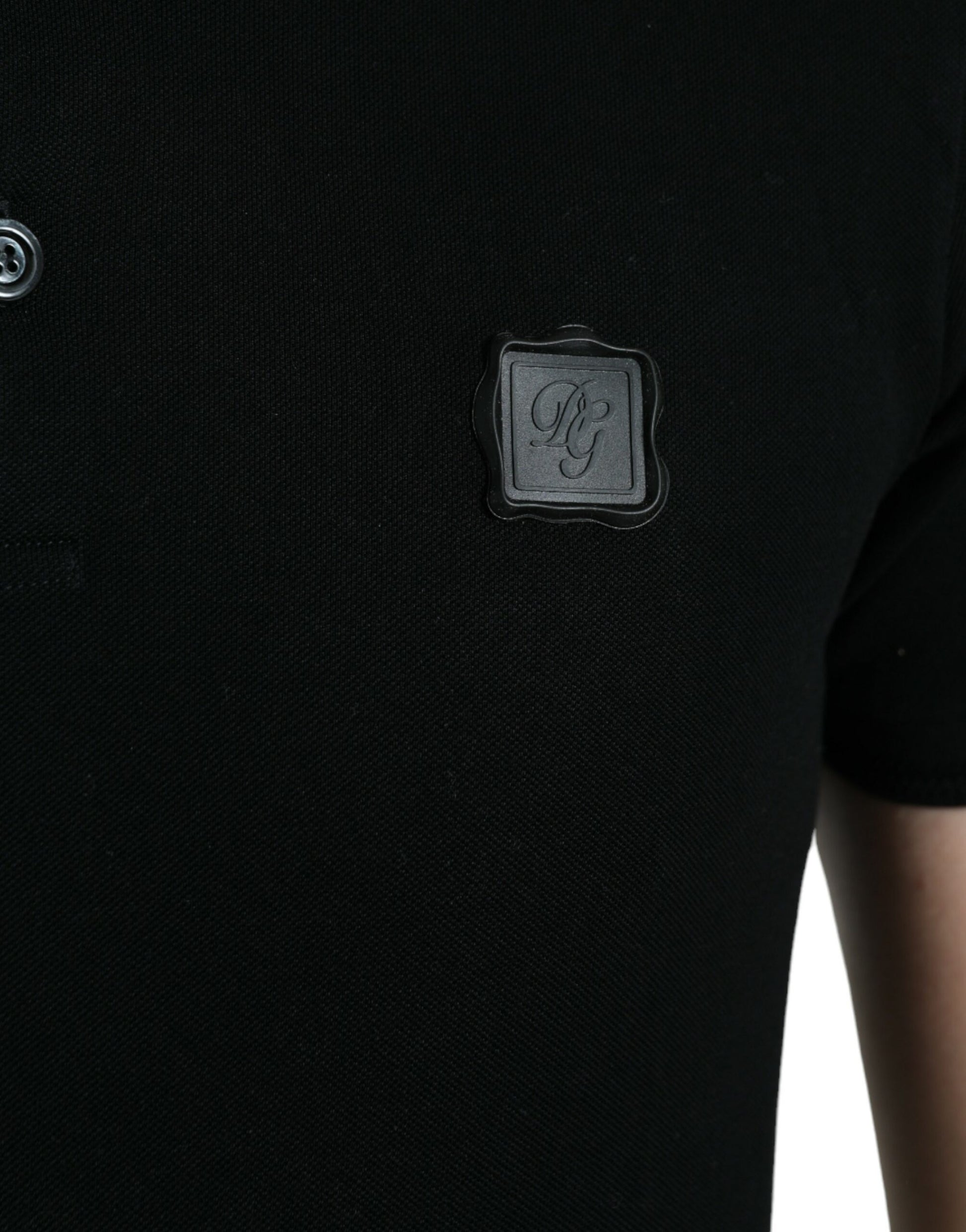 Dolce & Gabbana Black Logo Collared Short Sleeve T-shirt Dolce & Gabbana