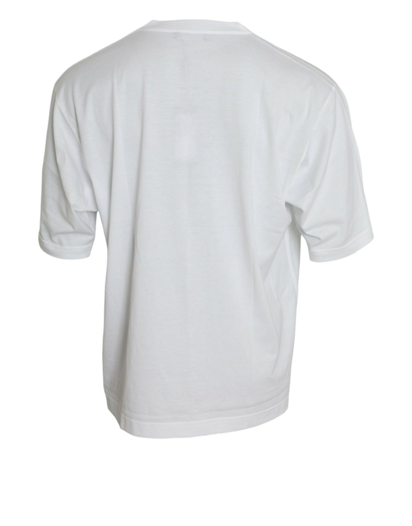 Dolce & Gabbana White Cotton Short Sleeves Crewneck T-shirt Dolce & Gabbana