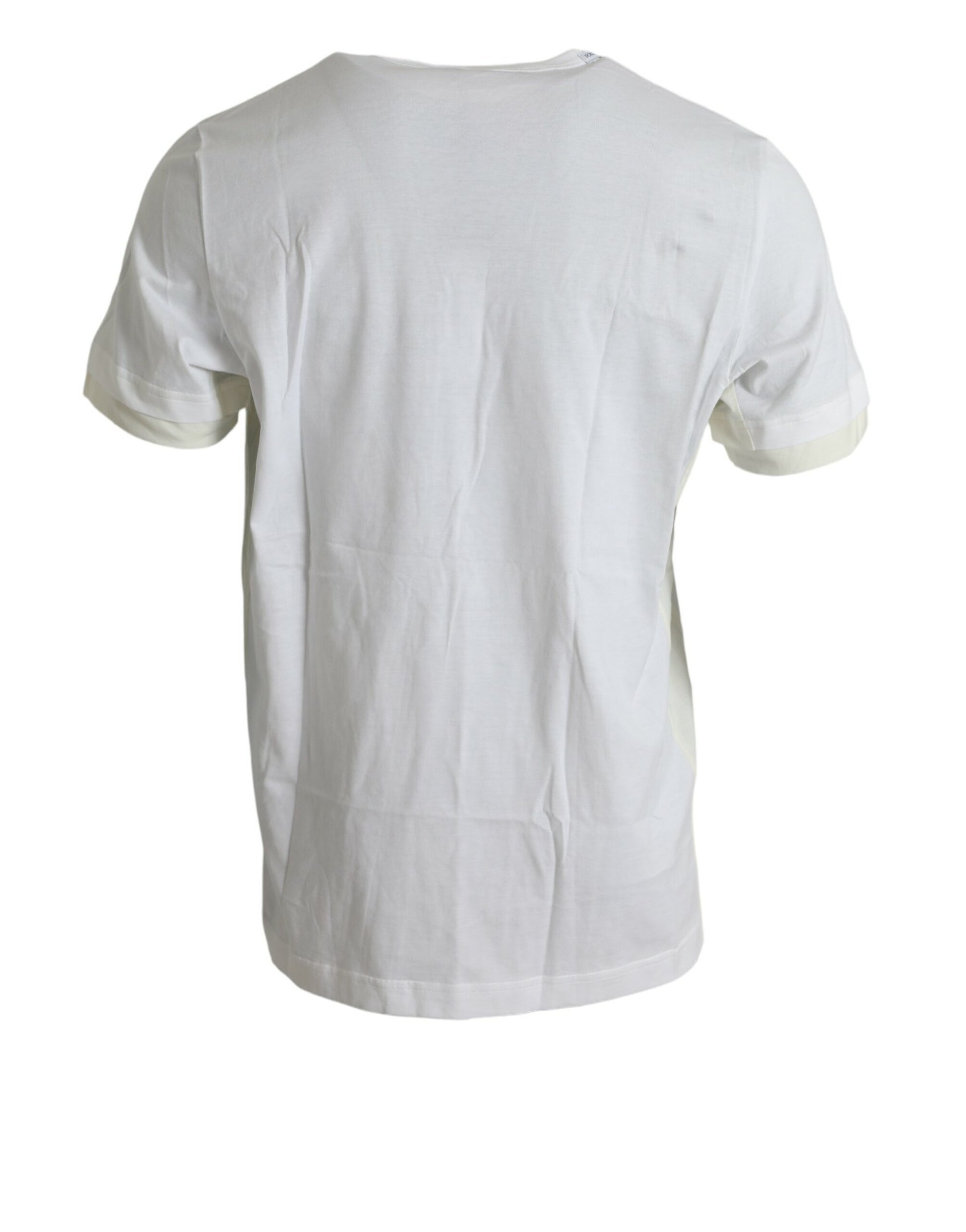 Dolce & Gabbana White Cotton Pocket Short Sleeves T-shirt Dolce & Gabbana