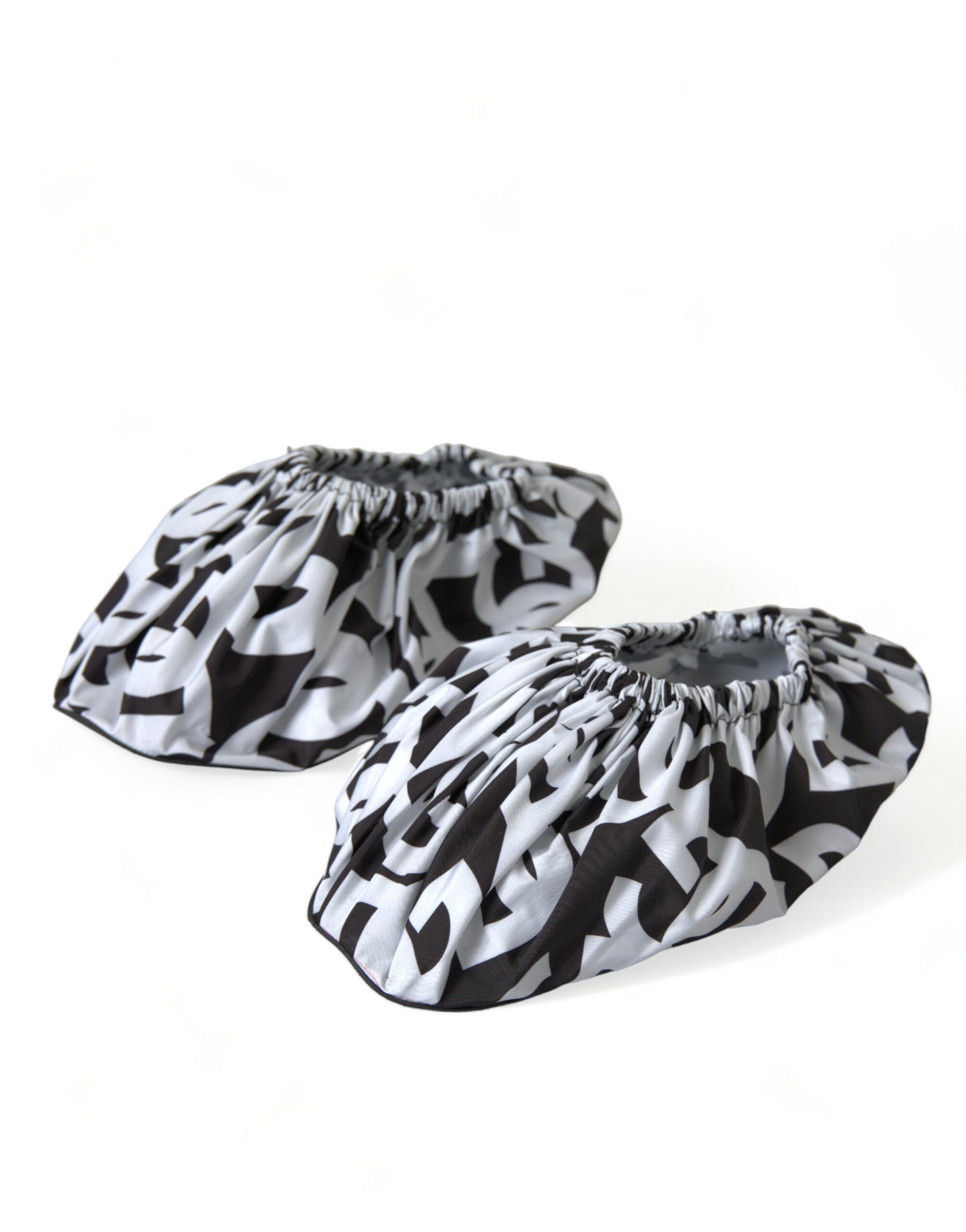 Dolce & Gabbana White Logo Print Nylon Slip On Flats Shoes Dolce & Gabbana