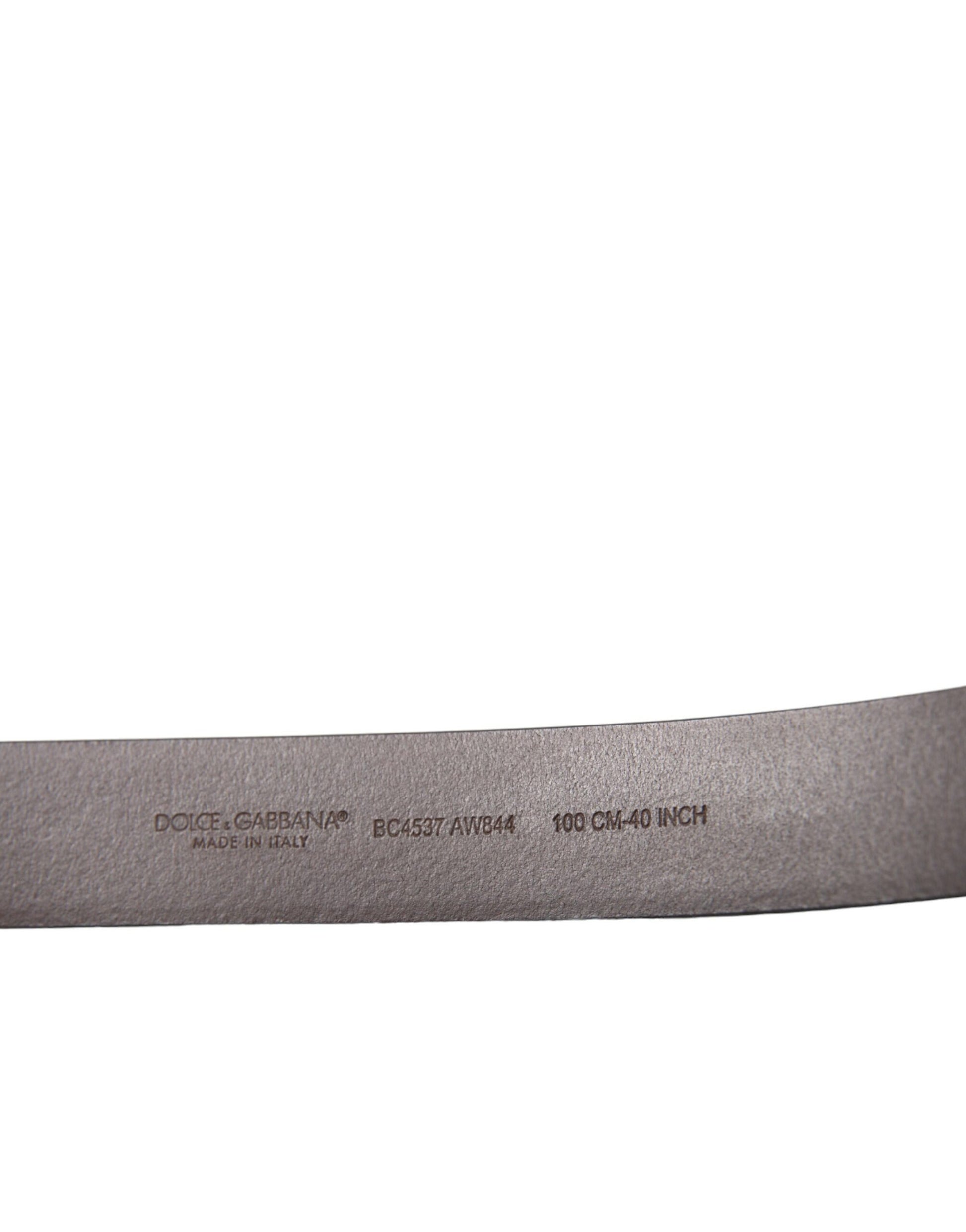 Dolce & Gabbana Brown Calf Leather Gold Metal Buckle Belt Dolce & Gabbana