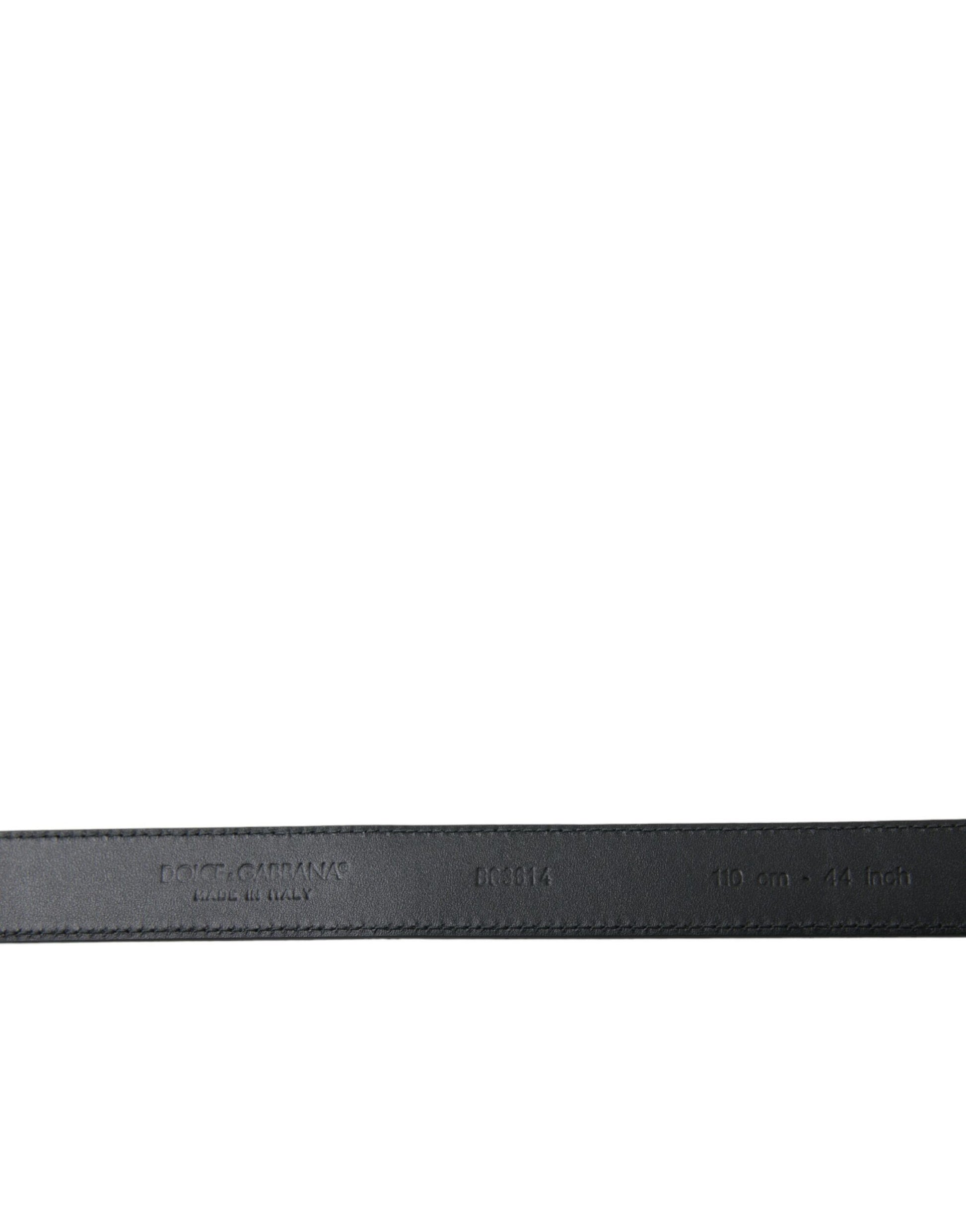 Dolce & Gabbana Black Goat Leather Antique Metal Buckle Belt Dolce & Gabbana