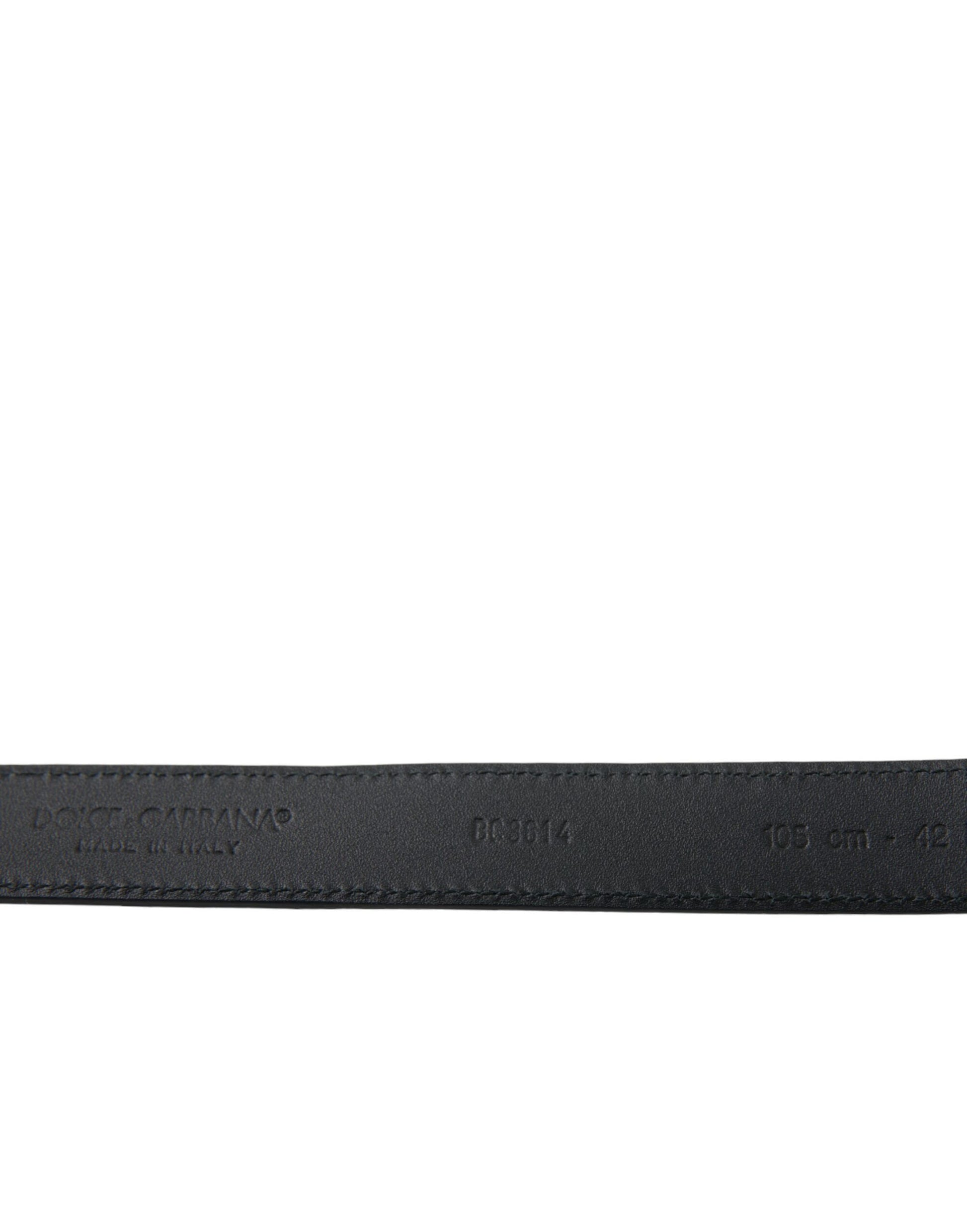 Dolce & Gabbana Blue Suede Leather Gold Metal Buckle Belt Dolce & Gabbana