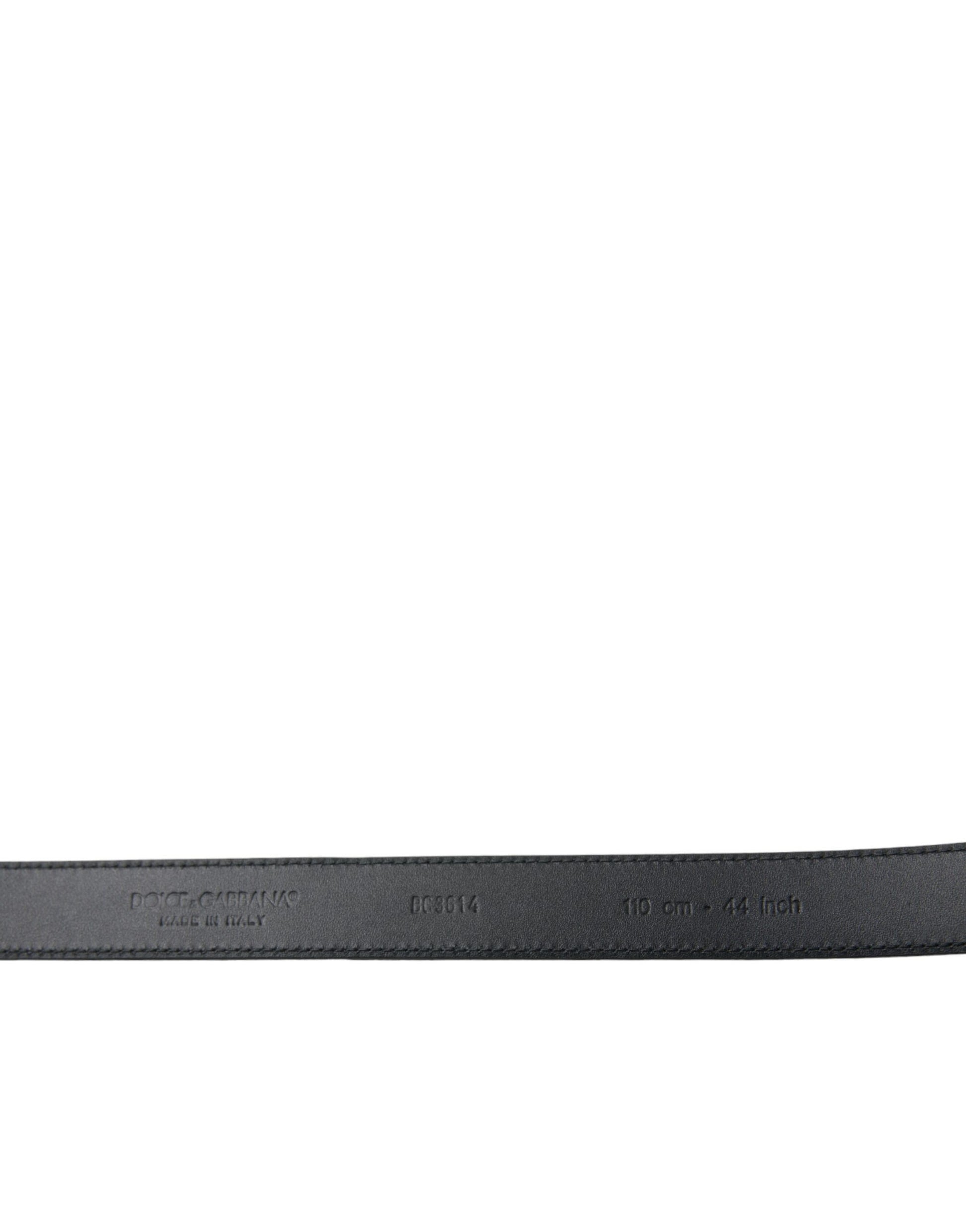 Dolce & Gabbana Black Suede Leather Gold Metal Buckle Belt Dolce & Gabbana