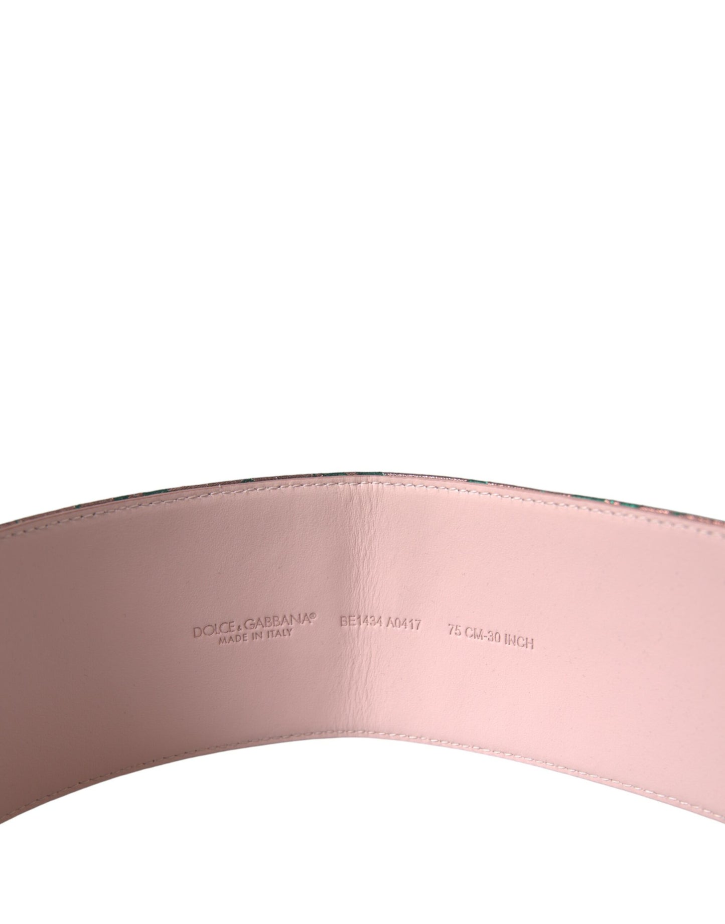Dolce & Gabbana Multicolor Floral Jacquard Lurex Gold Buckle Belt Dolce & Gabbana
