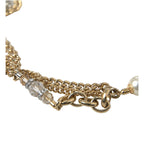 Dolce & Gabbana Blue Braided Gold Brass Chain Waist Belt