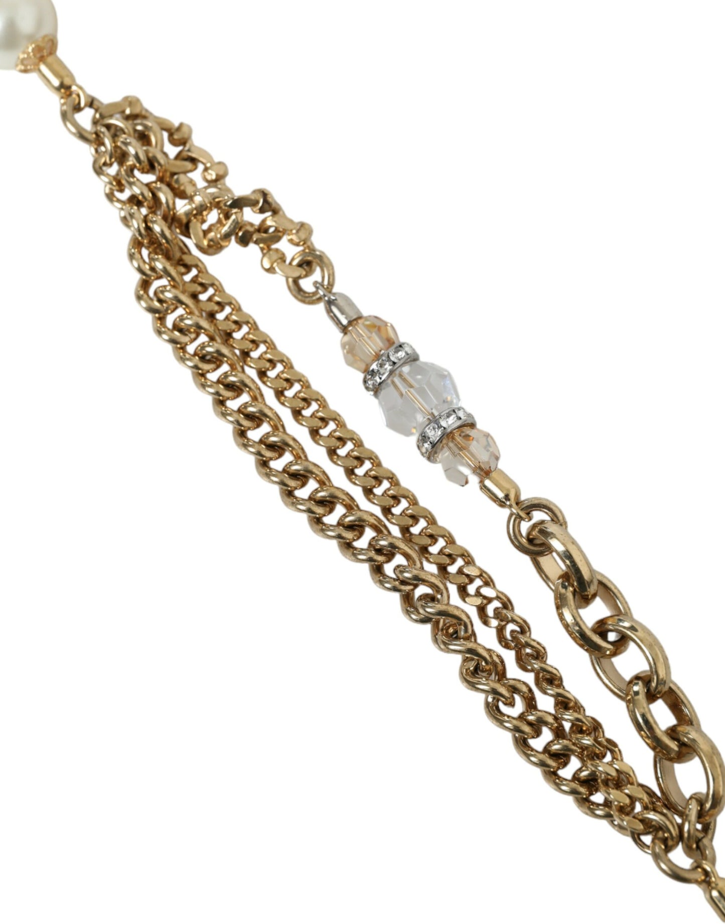 Dolce & Gabbana Blue Braided Gold Brass Chain Waist Belt Dolce & Gabbana