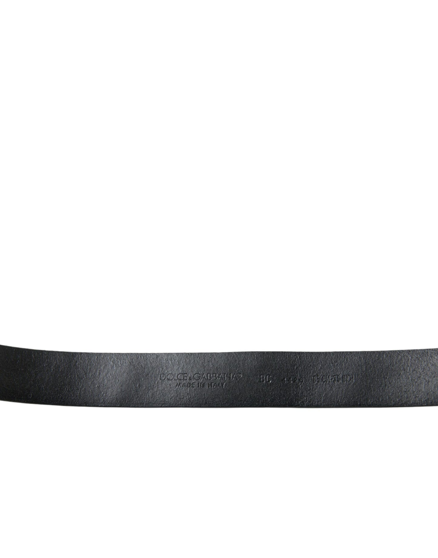 Dolce & Gabbana Black Embellished Leather Engraved Buckle Belt Dolce & Gabbana