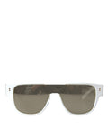 Dolce & Gabbana White Acetate Mirror Lenses DG4356 Sunglasses Dolce & Gabbana