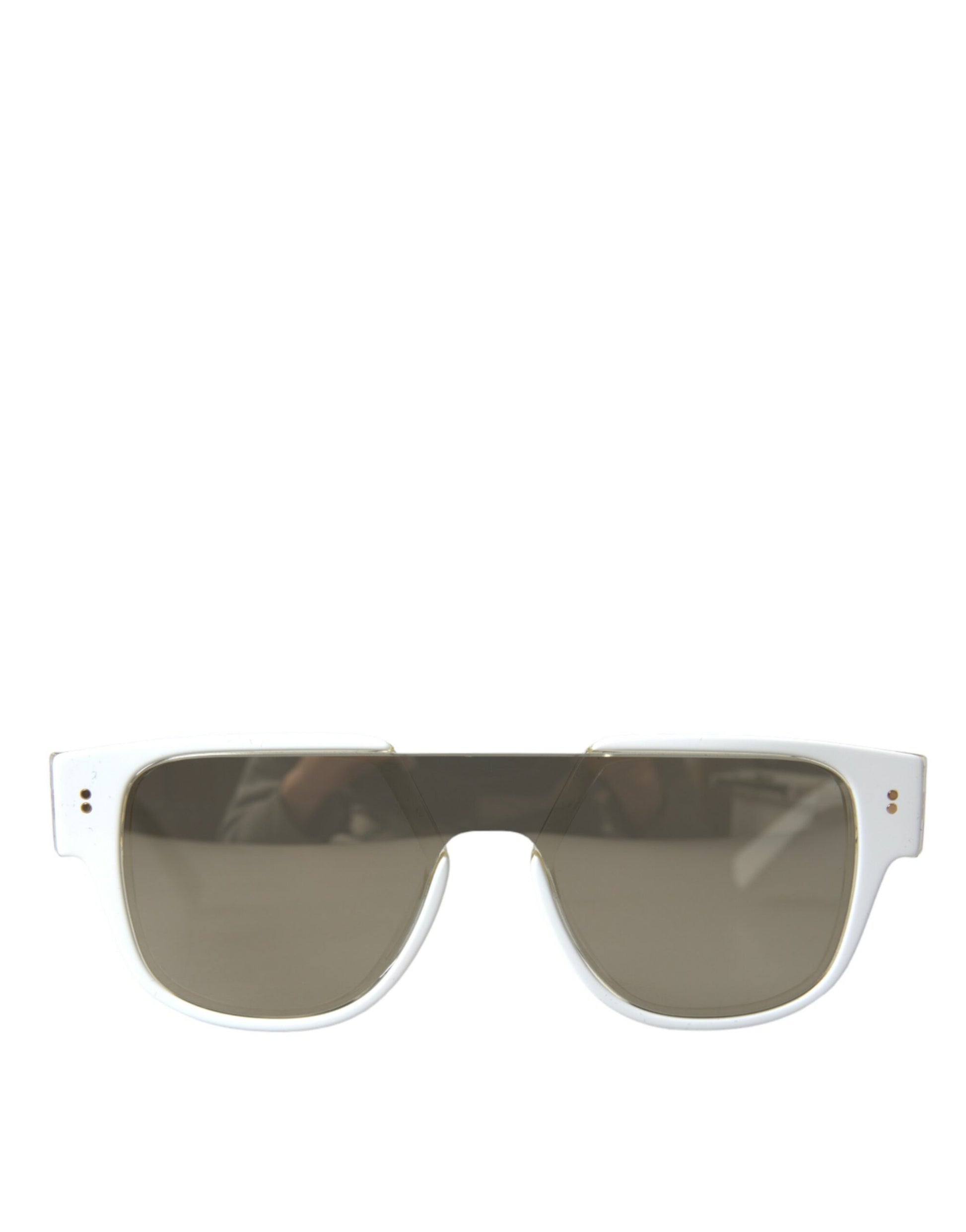 Dolce & Gabbana White Acetate Mirror Lenses DG4356 Sunglasses Dolce & Gabbana