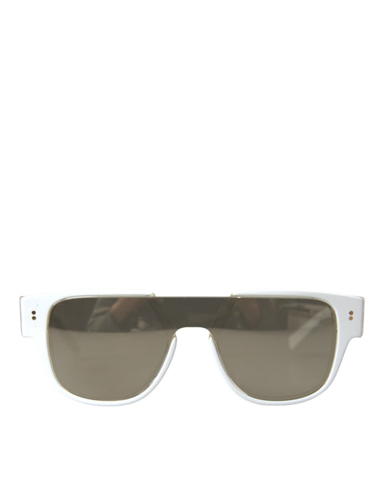 Dolce & Gabbana White Acetate Mirror Lenses DG4356 Sunglasses Dolce & Gabbana