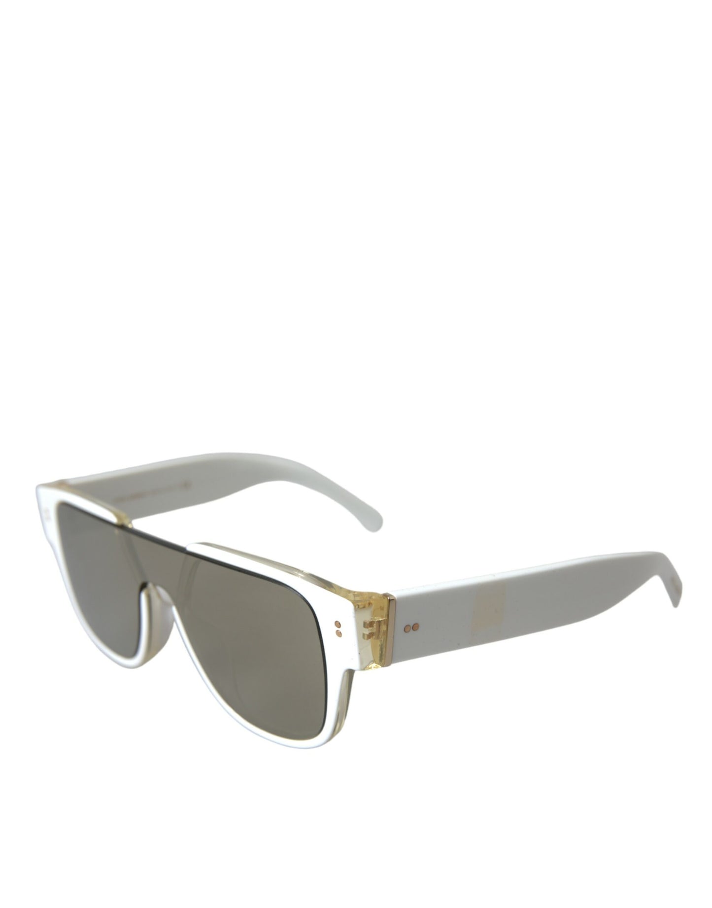 Dolce & Gabbana White Acetate Mirror Lenses DG4356 Sunglasses Dolce & Gabbana