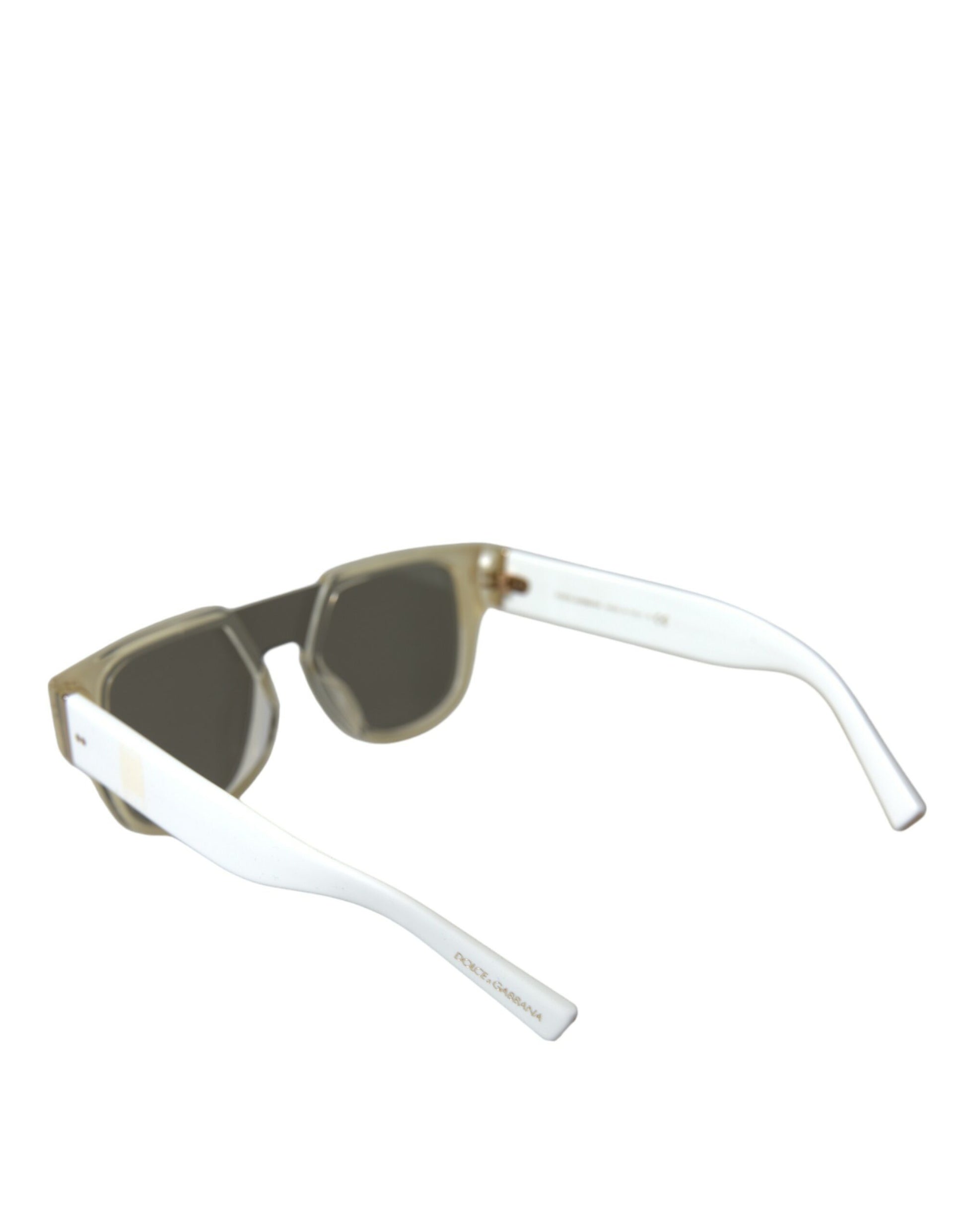 Dolce & Gabbana White Acetate Mirror Lenses DG4356 Sunglasses Dolce & Gabbana