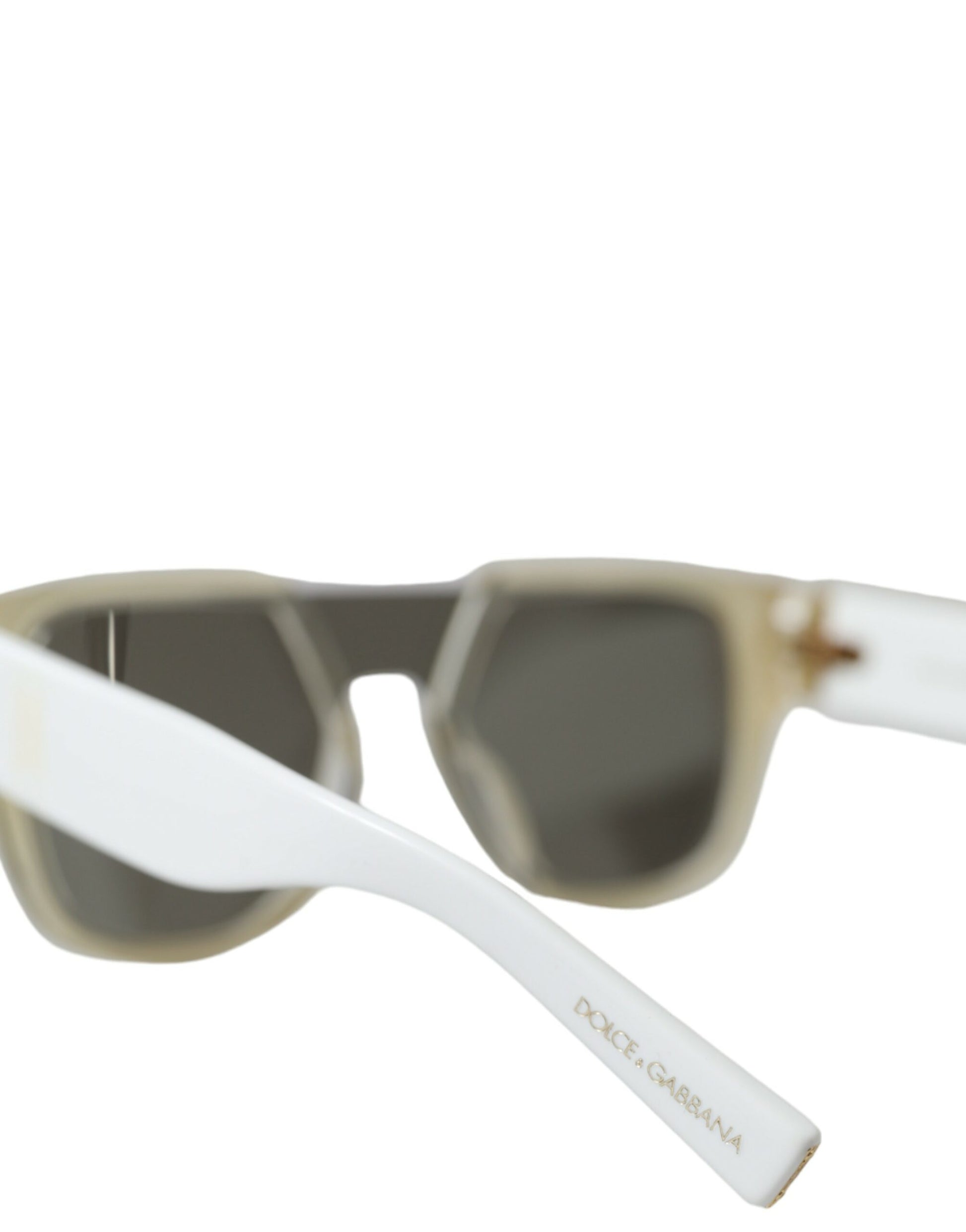 Dolce & Gabbana White Acetate Mirror Lenses DG4356 Sunglasses Dolce & Gabbana