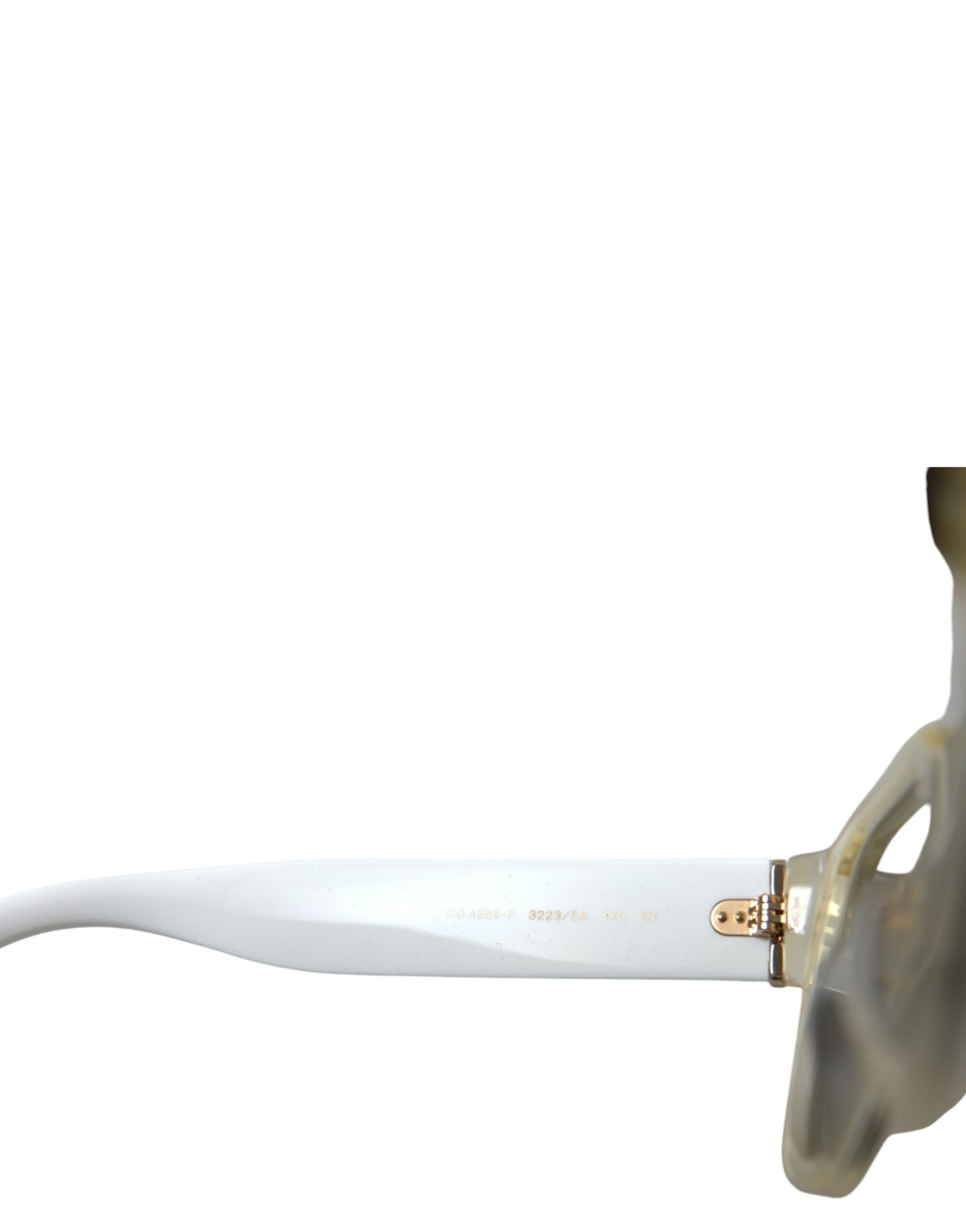 Dolce & Gabbana White Acetate Mirror Lenses DG4356 Sunglasses Dolce & Gabbana