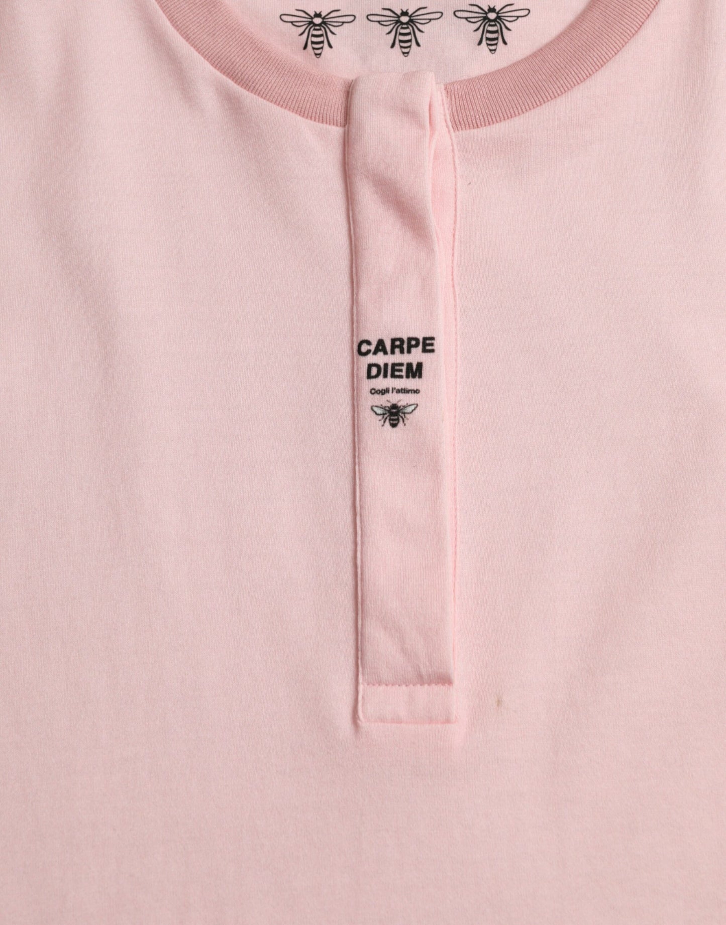 Dolce & Gabbana Pink Floral Print Cotton Short Sleeves T-shirt Dolce & Gabbana