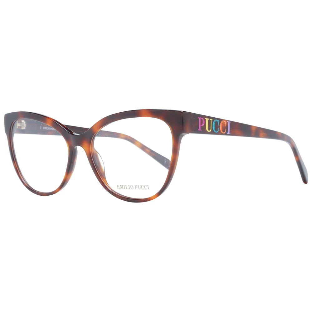 Emilio Pucci Brown Plastic Glasses Frames